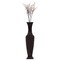 26 Dark Brown Accent Metal Floor Vase Centerpiece Home Decor for Dried Flower Branches and Artificial Floral Arrangements | Ideal Home and Living Room Decoration
